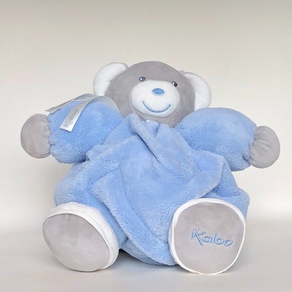 Kaloo Brand New Bear Blue-Medium Chubby  Plush Stuffed Animal - Picture 8 of 12